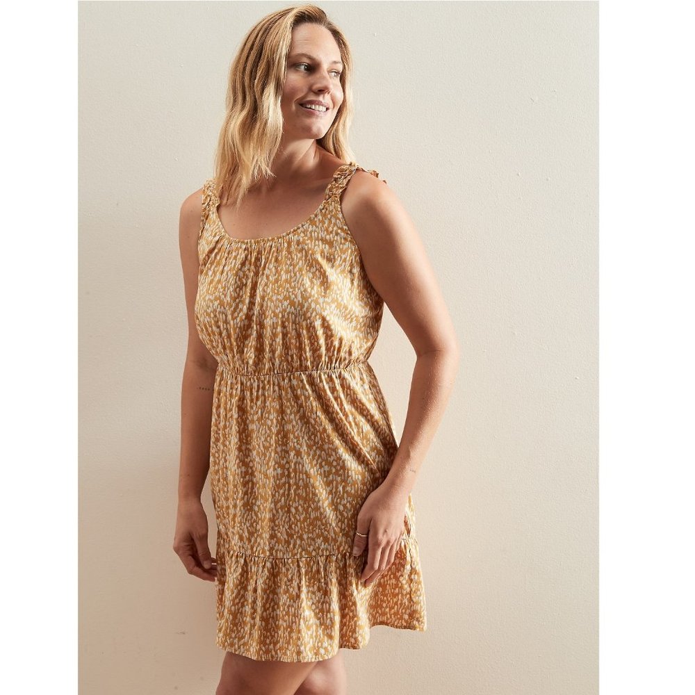 Ruffle Fit-and-Flare Dress